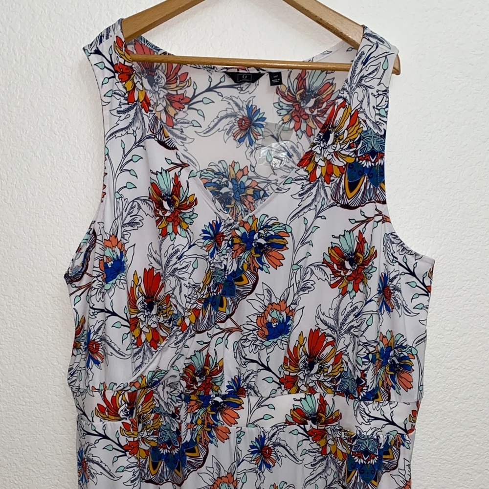 G by Giuliana 3XP Floral Jumpsuit | NWOT | Faux Wrap Wide Leg | Plus Size